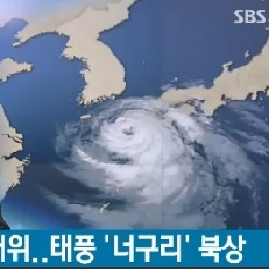 사진. 태풍 너구리 북상(SBS 뉴스 캡처)
