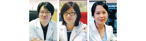 왼쪽부터 백낙원, 김은미, 박신영 원장.