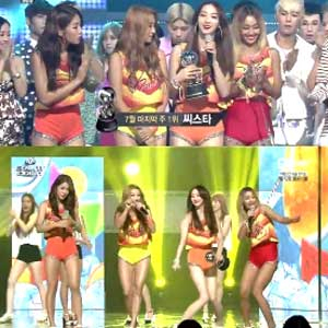 씨스타 막춤 사진. 엠넷 