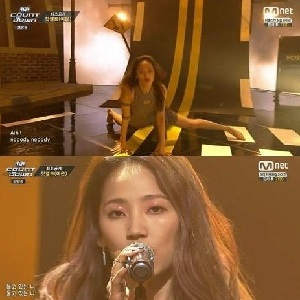 핫펠트 예은 사진. 엠넷 엠카운트다운 방송 캡처