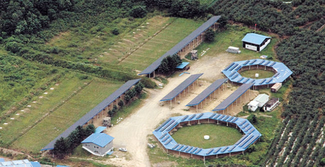 ▲육군3사관학교가 충성연병장 및 사격장에 태양광 발전설비를 준공했다. 육군3사관학교 제공