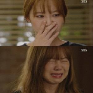 공효진 눈물의 자책 사진. SBS 괜찮아사랑이야 방송캡