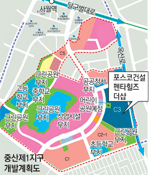 경산 중산지구 개발이 본 궤도에 오르면서 경산의 아파트 분양 열기가 고조될 전망이다. 매일애드 제공