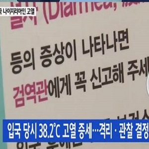입국 나이지리아인 고열 사진. YTN 뉴스캡처