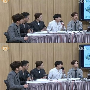 컬투쇼 위너 사진. SBS 컬투쇼 영상캡처