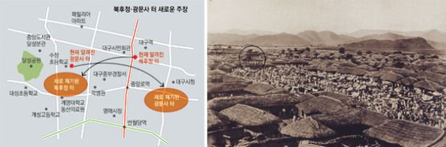 서문시장 입구에 있었던 북후정. (원안) 국채보상운동기념사업회 제공
