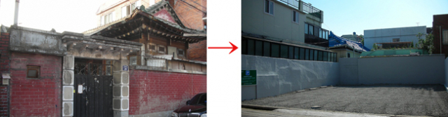 대구 남구 대명동의 허물어져 가던 한옥이 5월 공영주차장으로 바뀌었다.