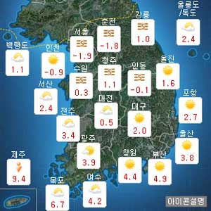 오늘 날씨 수능 한파 사진. 기상청