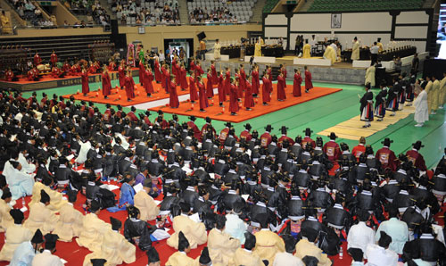 모의석전대제=경상북도 향교재단이 경북유림 간 화합을 다지고 경북과 안동의 선비정신이 세계 정신문화의 중심에 설 수 있는 기회를 만들기 위해 마련한 