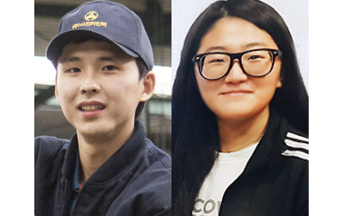 계명문화대 아진금형디자인 전공 1기 졸업생 손상원 씨(사진 왼쪽). 영진전문대 모바일게임콘텐츠(MGC) 전공을 졸업한 손슬기 씨(사진 오른쪽)