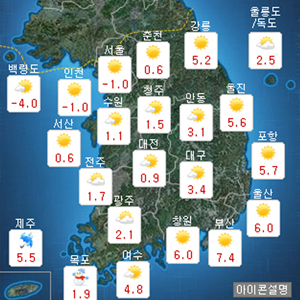 오늘 날씨 낮부터 찬바람 사진. 기상청