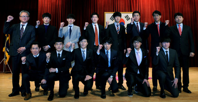 영천시체육회 남자 실업 배구팀이 지난달 29일 창단식을 하고 본격적인 훈련에 들어갔다. 영천시체육회 제공