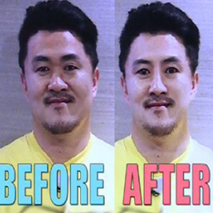 데프콘 과거 가상 성형 결과 사진. MBC 방송캡처