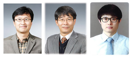 왼쪽부터 윤광섭, 이용호, 황준현 교수