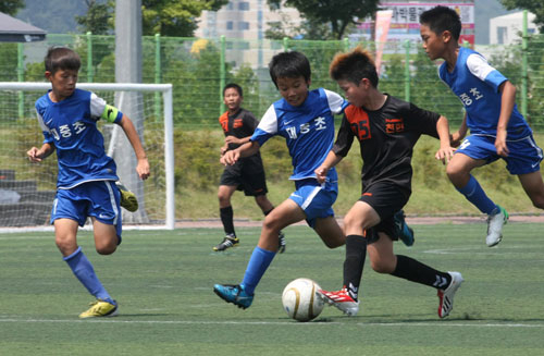경주에서 전국 최대 규모 축구대회인 2015 화랑대기 전국 초등학교 유소년축구대회가 열리고 있다. 사진은 지난해 대회 모습. 경주시 제공