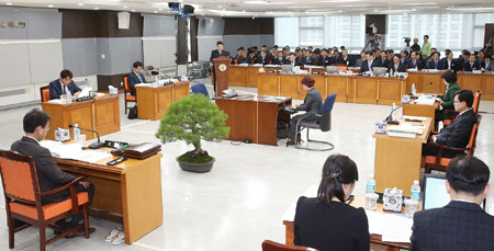 대구시의회가 9일 대구시교육청 대회의장에서 시교육청 행정사무감사를 진행했다. 대구시교육청 제공