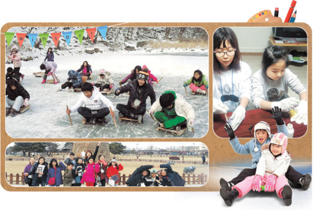 겨울방학을 맞아 자녀에게 다양한 경험을 할 기회를 주고 싶다면 캠프에 보내는 것도 고려할 만하다. 다만 주관 단체와 일정, 비용뿐 아니라 자녀의 성격과 취향까지 꼼꼼히 따진 뒤 캠프를 선택하는 게 바람직하다. 각종 겨울방학 캠프에 참가한 학생들 모습. 신명나는문화학교 제공