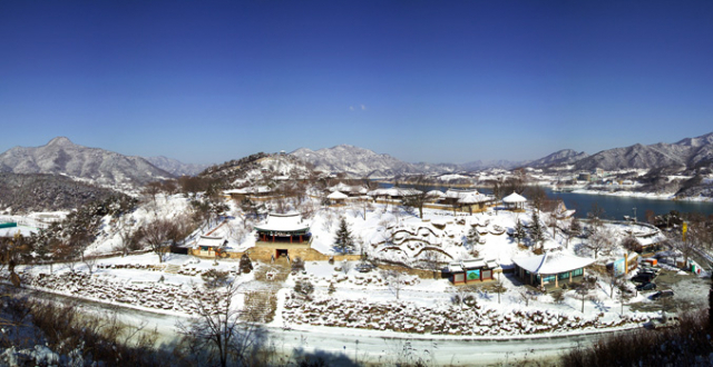 문화재단지 설경. 제천시 제공