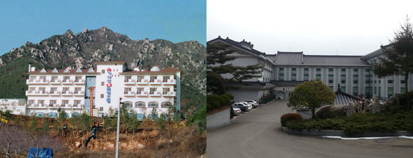 성주 가야호텔이 불법 증축 논란에서 벗어날 수 있을지에 대해 관심이 쏠리고 있다. 호텔 측이 법원 판결을 통해 불법 논란에서 벗어날 수 있는 유리한 위치에 올라선 것이다. 사진은 증축하기 전과 증축 후 전경. 성주 전병용 기자 yong126@msnet.co.kr