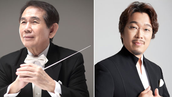 지휘 안승태(왼쪽), 바리톤 김동섭.