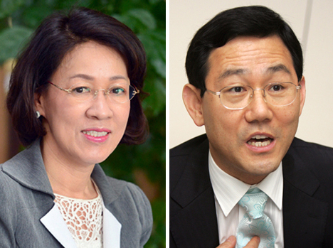 새누리당 대구 수성을 이인선 예비후보(왼족)와 주호영 의원