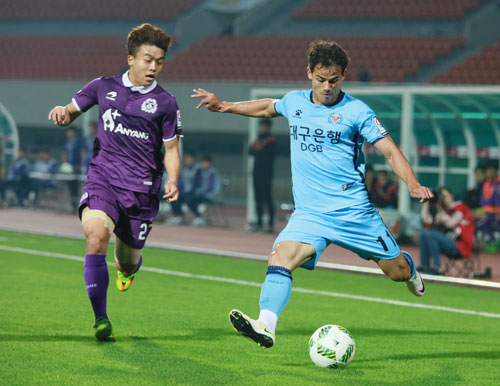 대구FC 세징야가 골을 터트리고 있다. 대구FC제공