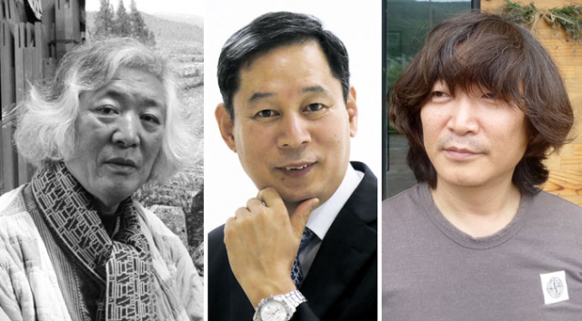 왼쪽부터 김일환 작가, 김강록 작가, 이명원 작가.