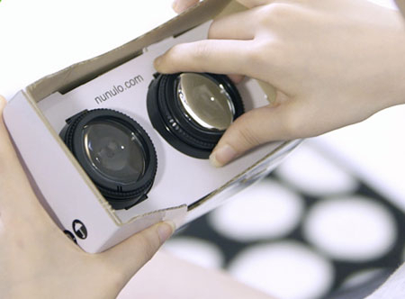 초점 조절 가능한 VR 헤드마운트 장비.