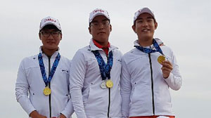 제97회 전국체전에서 종합순위 2위에 오른 대구시 남녀 골프 선수단. 대구시골프협회 제공