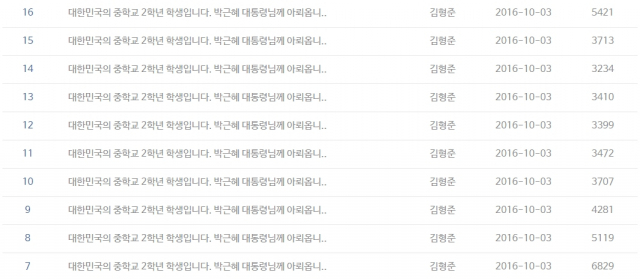 사진출처-청와대 홈페이지 자유게시판 캡처