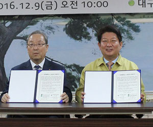 대구시장애인체육회와 대구시, 한국장애인고용공단 관계자들이 9일 대구시청에서 장애 체육인 고용 증진을 위한 협약식을 체결했다. 대구시장애인체육회 제공