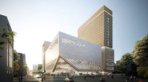 대구 중구 동성로 공평주차장 부지에 들어서는 초대형 복합쇼핑시설 조감도. 도원투자개발 제공