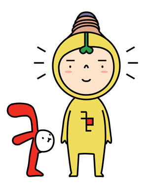 경북콘텐츠코리아랩 캐릭터 래비(왼쪽)와 코니.