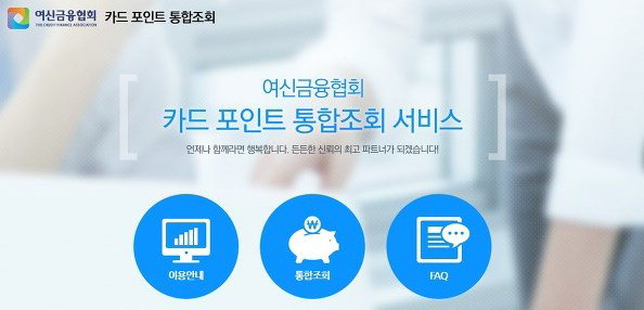 카드포인트통합조회 홈페이지 캡처.