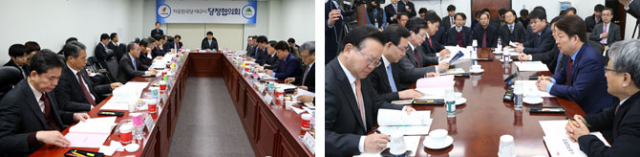 대구시가 23일 통합 대구공항 이전 등 지역 핵심 현안 논의를 위해 대구 국회의원 12명과 머리를 맞대기로 했으나, 자유한국당이 여야 별도 회의를 고집하는 바람에 권영진 대구시장은 이날 오전 8시 한국당 국회의원 8명과 