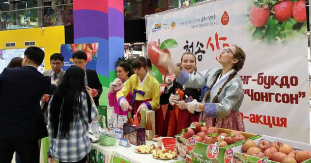 경상북도는 지난해 글로벌 경기침체 등 어려운 여건에도 사상 처음으로 농식품 4억달러 수출 달성에 성공했다. 경북도는 지난해 4월 중국 상하이에서 김관용 경북도지사가 참가한 가운데 경북 농산물 소비촉진 행사를 개최했다. 경북도 제공