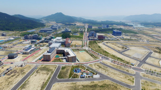 경북개발공사가 시행을 맡아 완공한 현재 경북도청 신도시 1단계 모습.