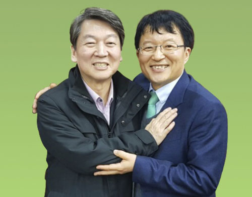 안철수 후보와 사공정규(오른쪽) 국민의당 대구시당위원장.