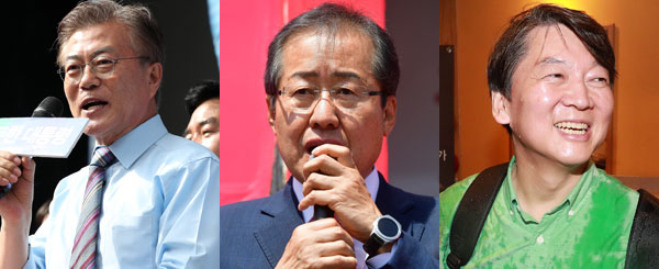 대선 투표일이 임박하면서 홍준표 자유한국당 후보와 안철수 국민의당 후보가 