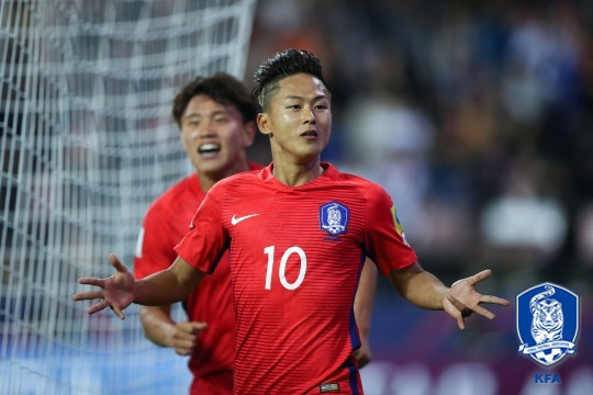 한국 아르헨티나 경기 속 이승우 / 사진출처 - 대한축구협회 제공