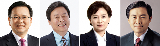 문재인 대통령은 30일 신임 행정자치부 장관 후보자에 김부겸(왼쪽 부터), 문화체육관광부 장관 후보자에 도종환, 국토교통부 장관 후보자에 김현미, 해양수산부 장관 후보자에 김영춘 더불어민주당 의원을 각각 지명했다. 연합뉴스