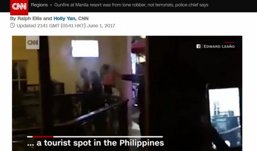 마닐라 폭발 / 사진출처 - CNN 홈페이지 캡쳐