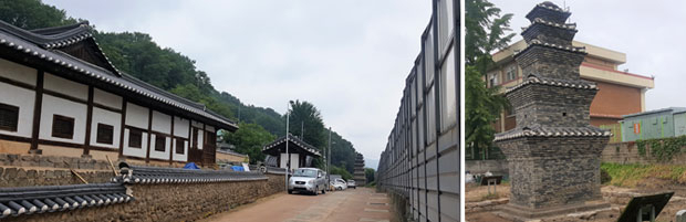 중앙선 철로는 일제강점기 안동 사람들의 항일투쟁, 독립운동에 대한에 기상을 꺾고, 임시정부 초대 국무령을 지낸 석주 이상용 선생의 집인 임청각의 정기를 훼손하기 위한 역사 왜곡의 산물이기도 하다. 중앙선 이설이 안동지역 도심 활성화는 물론 역사바로잡기에도 큰 획을 그을 것으로 기대되고 있다. 사진은 철로가 가로막고 있는 임청각과 국보 7층 전탑. 엄재진 기자