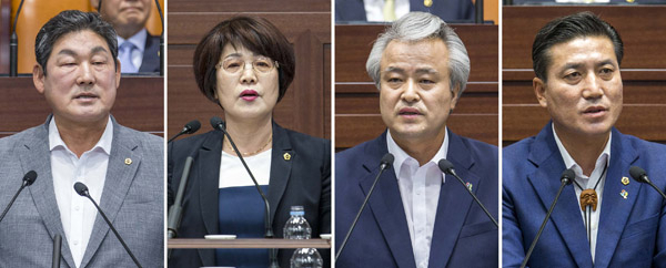 왼쪽부터 경북도의회 장경식 의원,김인중 의원, 김명호 의원, 김위한 의원.