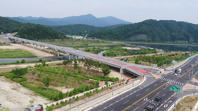 합천읍 교동교차로에서 