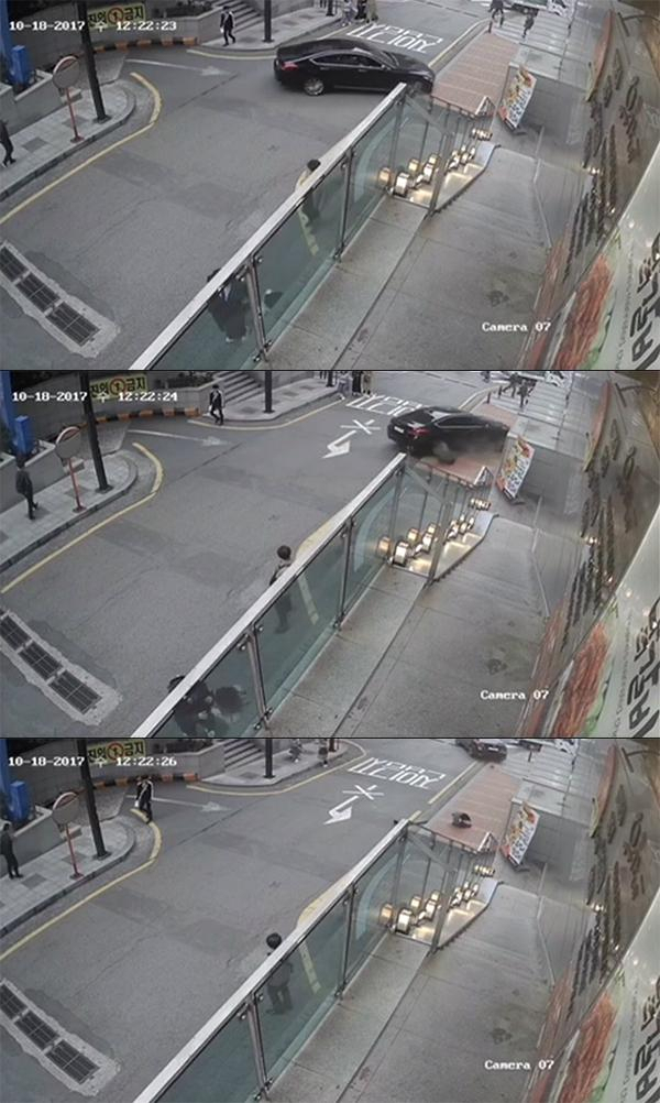강남역 사고 CCTV 영상 / 사진출처 - 온라인 커뮤니티 보배드림