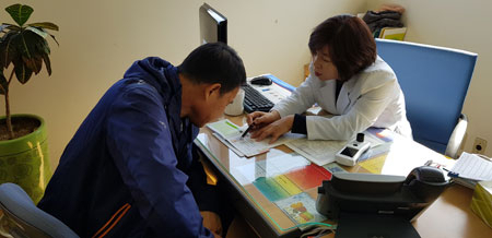 금연클리닉 상담 모습.