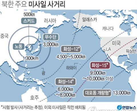북한이 29일 새로운 대륙간 탄도미사일일(ICBM)인 