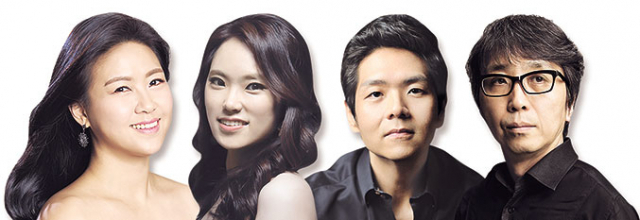 왼쪽부터 소프라노 강혜정, 알토 구은정, 테너 김세일, 바리톤 정록기.
