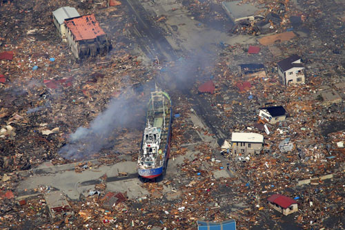 2011년 동일본 대지진 당시 모습. 자료사진 매일신문DB